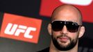 Volkan Oezdemir of Switzerland attends a news conference ahead of the Ultimate Fighting Championship (UFC) gala in Stockholm Globe Arena, in Stockholm, May 30, 2019. Jane