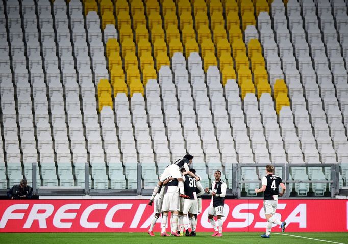 FILE PHOTO: Soccer Football - Serie A - Juventus v Inter Milan - Allianz Stadium, Turin, Italy - March 8, 2020   Juventus' Aaron Ramsey celebrates scoring their first goa