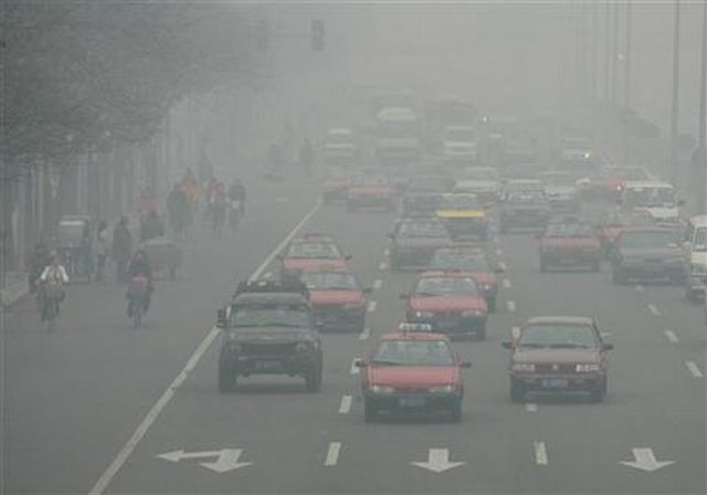 Čína smog Peking