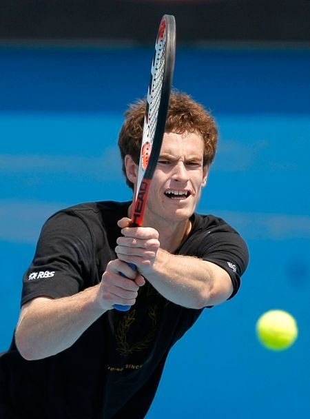 Andy Murray se připravuje v Melbourne Parku na Australian Open