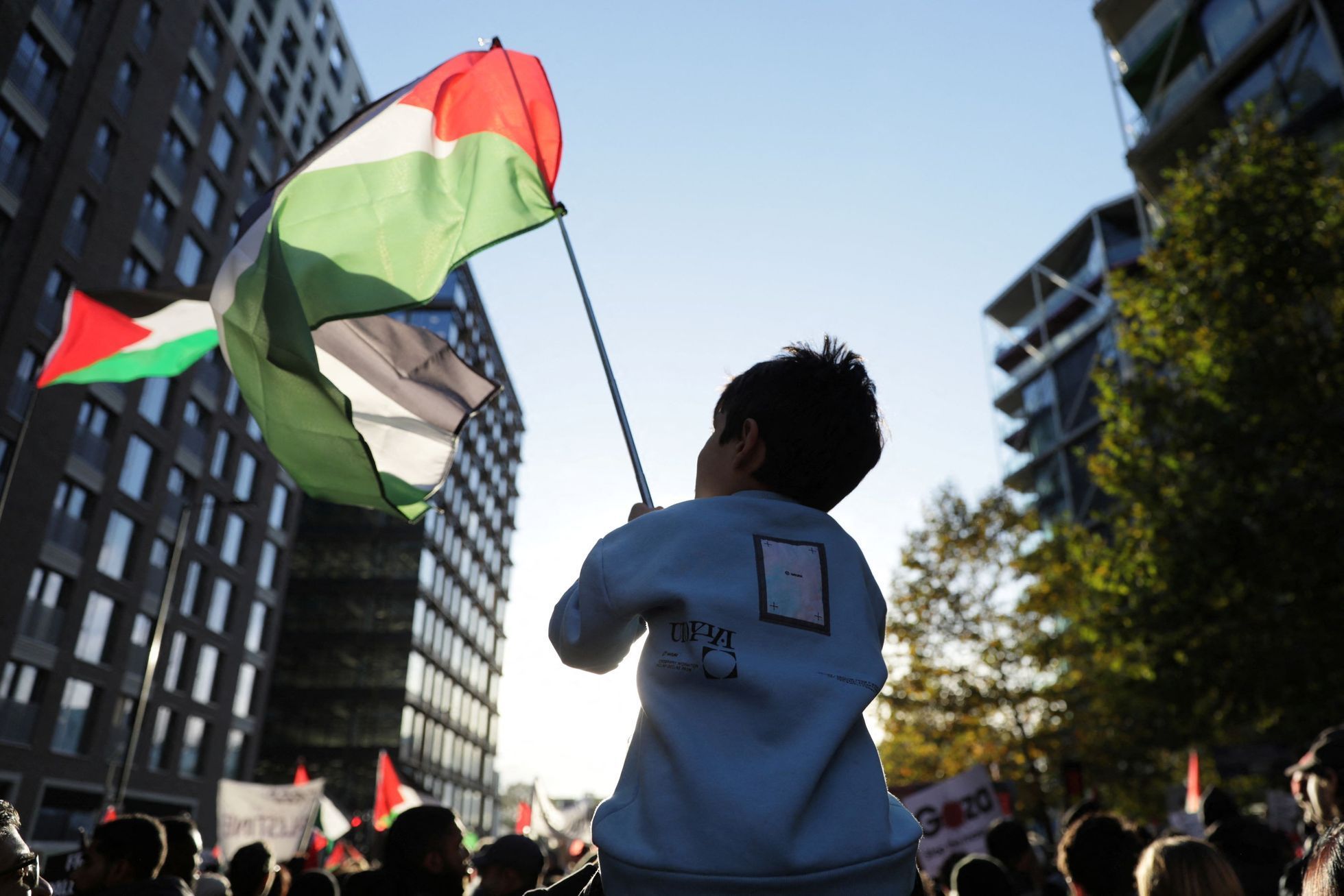 Londýn demonstrace Palestina