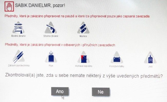Self check-in Ruzyně