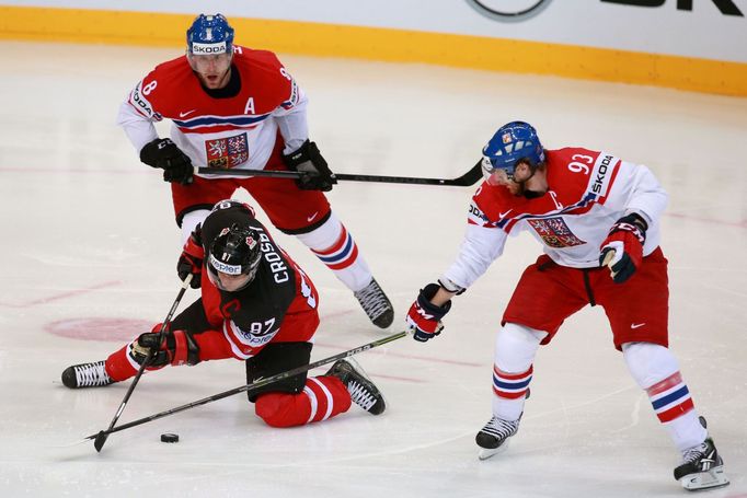 MS 2015: Česko - Kanada: Jan Hejda  (8), Jakub Voráček (93) - Sidney Crosby