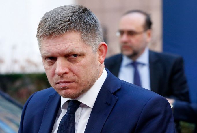 Robert Fico v Bruselu.