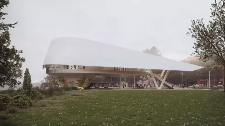 Praha ukázala lanovku z Podbaby do Bohnic. Navrhnou ji Britové, stanice budou tři; Zdroj foto: William Matthews Associates, Boele Architects a Expedition Engineering