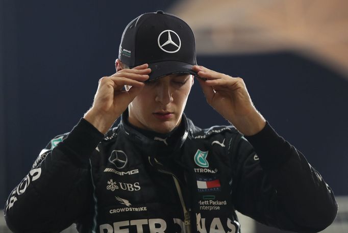 George Russell z Mercedesu ve VC Sáchiru formule 1 2020