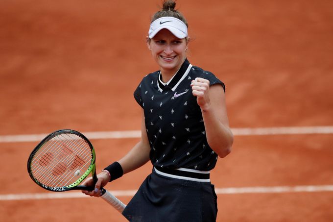 Markéta Vondroušová v semifinále French Open 2019.