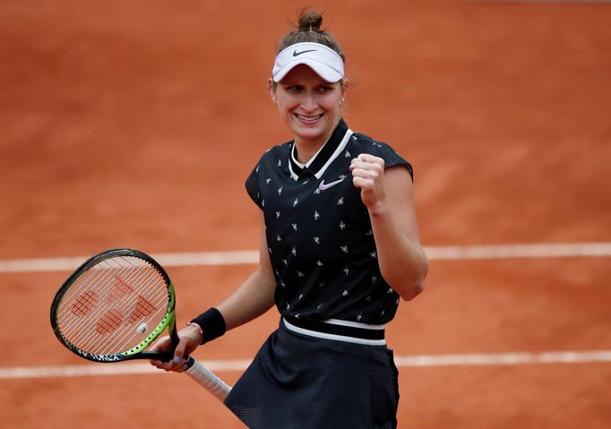 Markéta Vondroušová v semifinále French Open 2019.