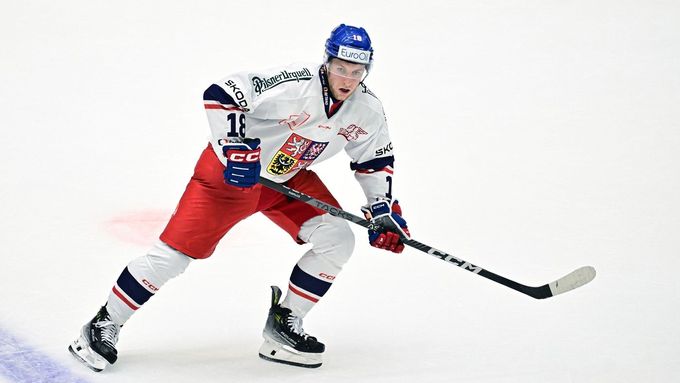 Jakub Rychlovský v dresu české reprezentace v přípravě před MS 2024