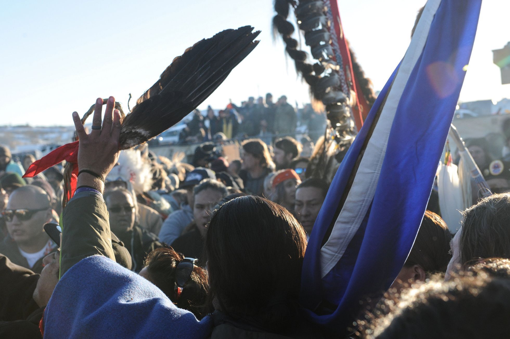 Indiáni protestují proti ropovodu, prosinec 2016