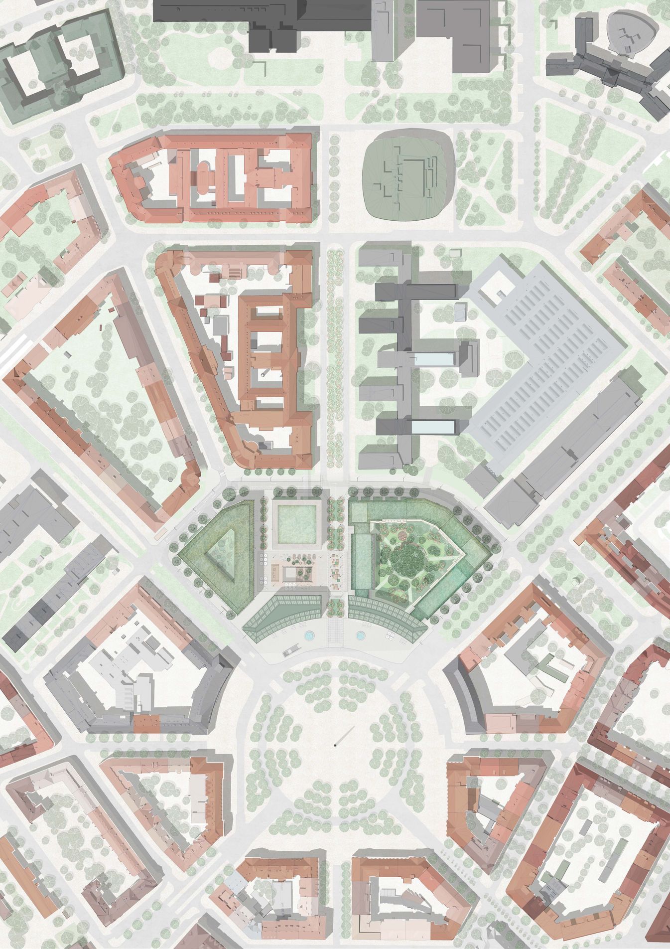 Vítězné náměstí návrh Benthem Crouwel Architects (NL) + OVA (ČR)