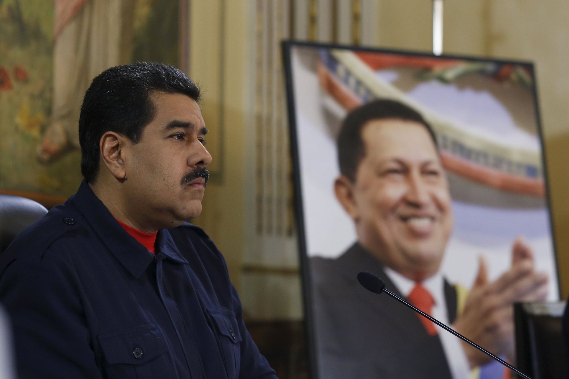 Nicolas Maduro se svým velkým vzorem - Hugem Chávezem