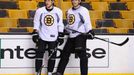 Jaromír Jágr před prvním zápasem v dresu Bostonu Bruins