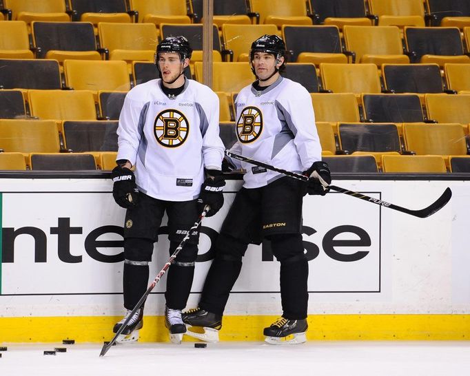 Jaromír Jágr před prvním zápasem v dresu Bostonu Bruins