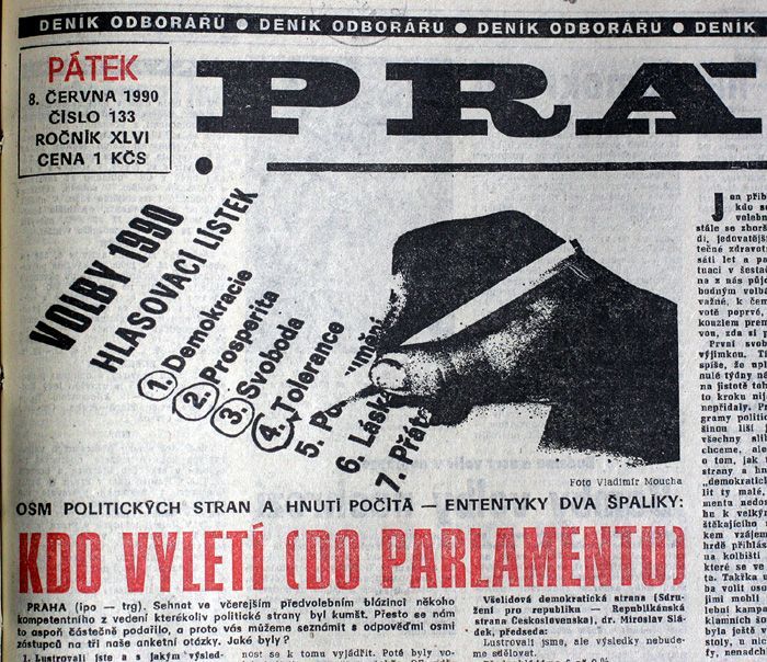 Práce, pátek 8. června 1990