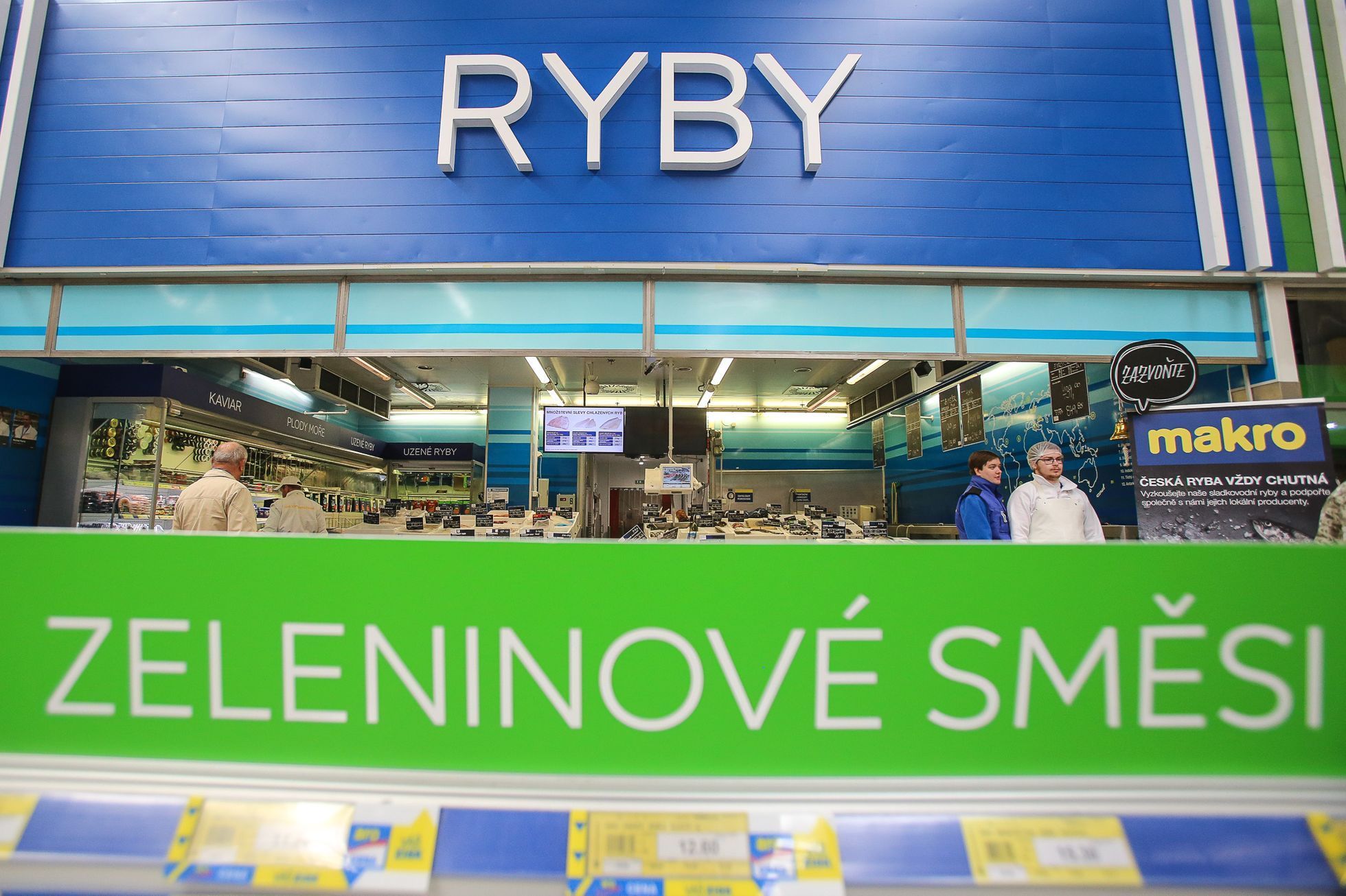 Představení nového konceptu prodejny MAKRO Stodůlky - MAKRO inspirace; plus ilustrační foto nákupy, zboží, ceny, slevy