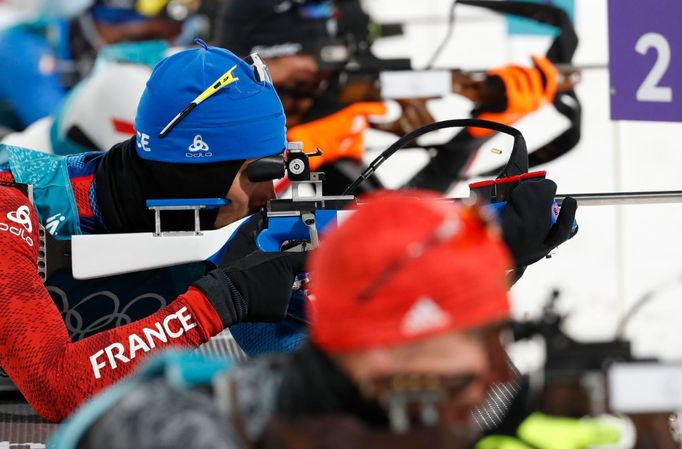 Martin Fourcade ve stíhačce na ZOH 2018