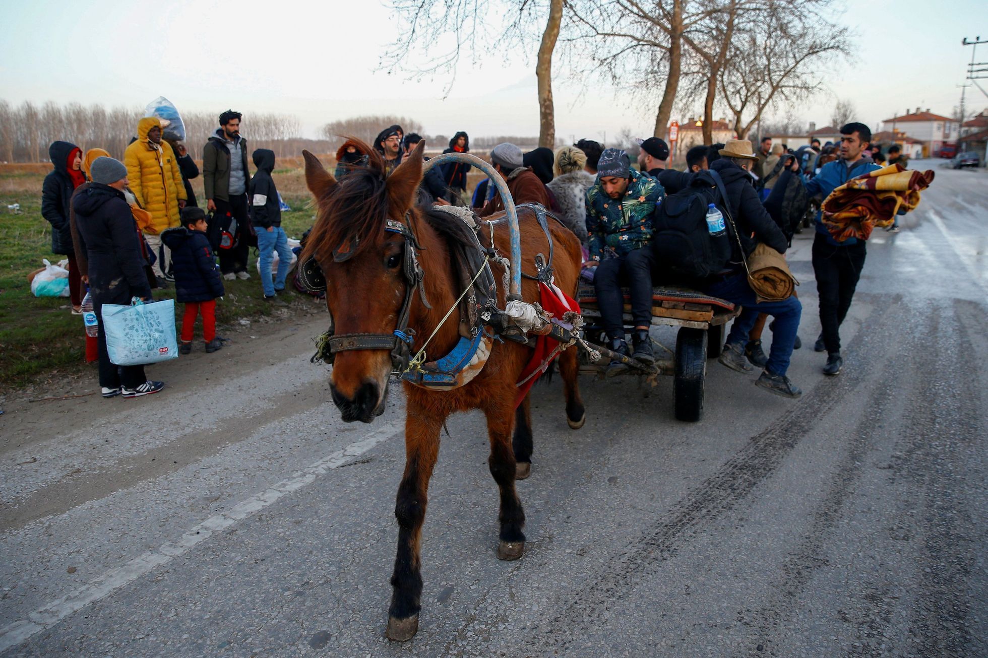 Migranti na řecko-turecké hranici