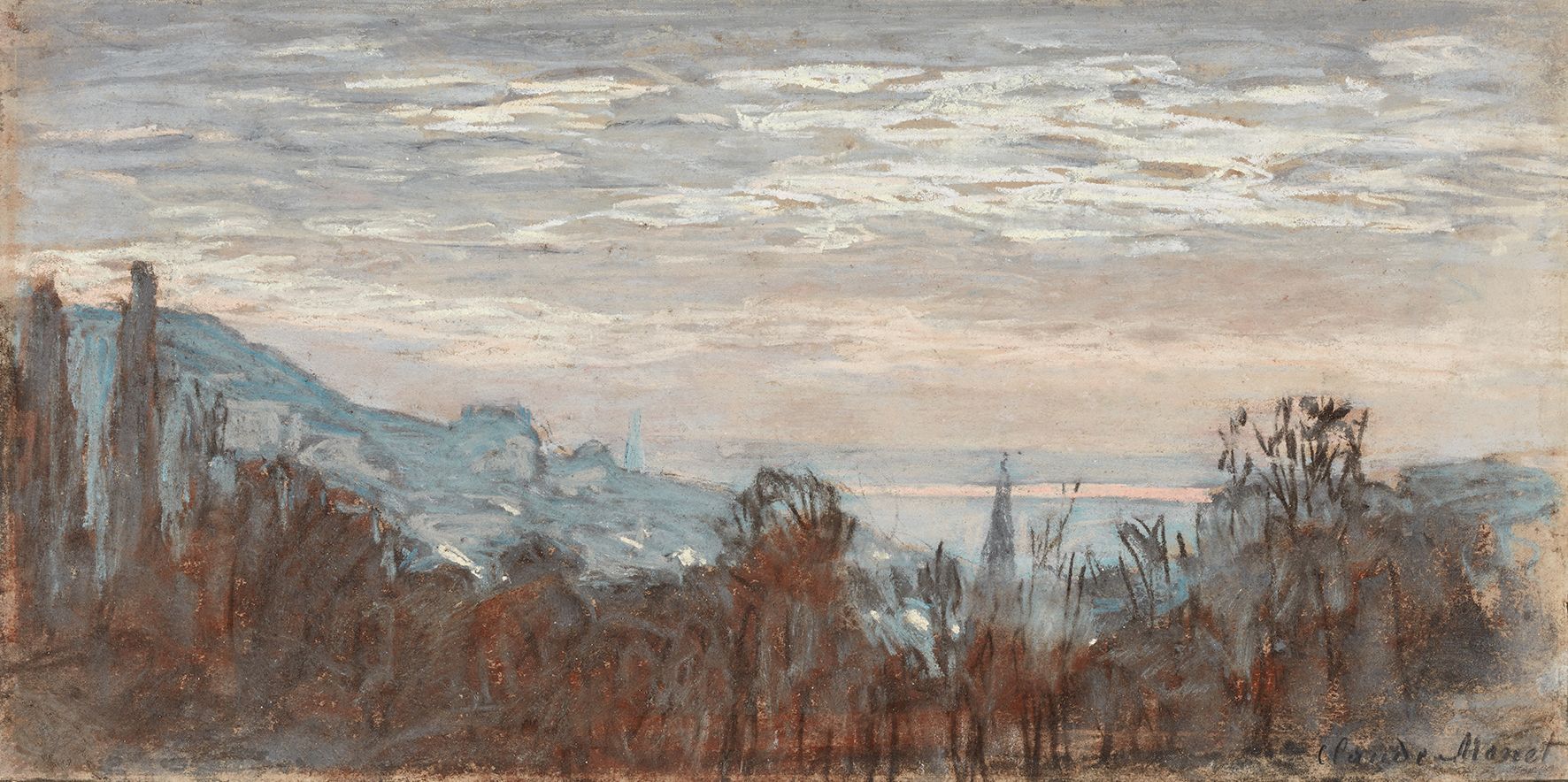 Claude Monet (1840–1926) Pohled na Saint - Adresse 1864