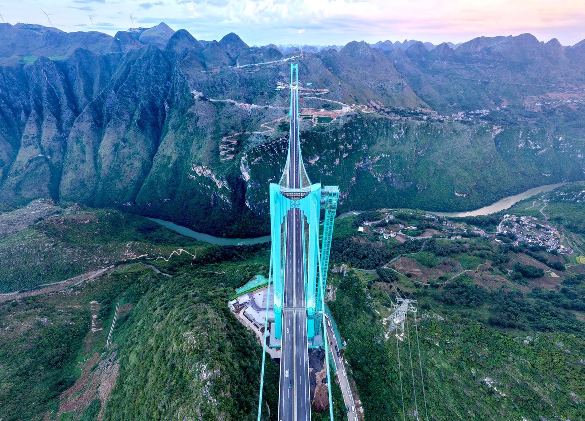 Čína, most, technika, Grand Canyon Bridge