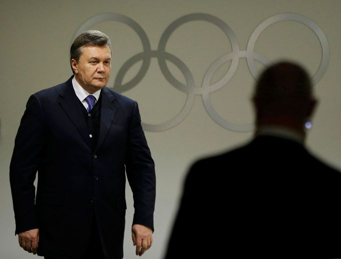 Viktor Janukovyč ještě coby prezident Ukrajiny na olympiádě v Soči.