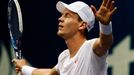 Tomáš Berdych v semifinále turnaje v Bangkoku proti Gillesu Simonovi