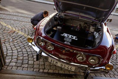 Robot Osaka Oldtimer Express 2025 NTM + prezident Petr Pavel