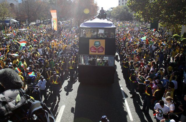Karneval fanoušků v Johannesburgu