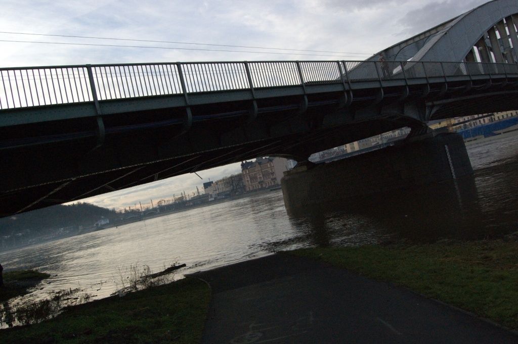 Velká voda v Ústí nad Labem (14. ledna 2011)
