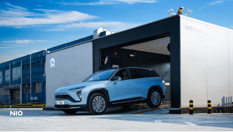 Nio house a battery swap