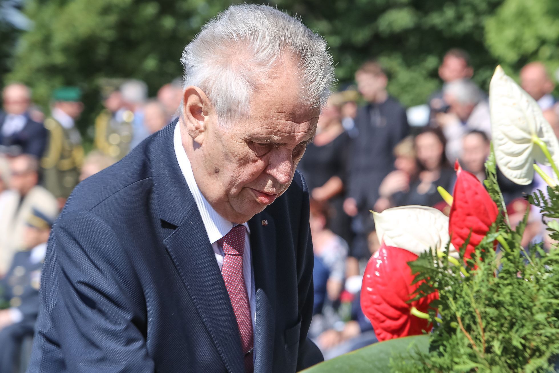 Den vítězství u památníku na Vítkově - Miloš Zeman, veteráni, vláda, pieta, oslava, 2018