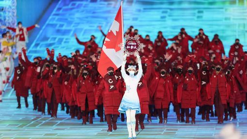 Slavnostní zahájení ZOH 2022 v Pekingu - slavnostní nástup: Kanada