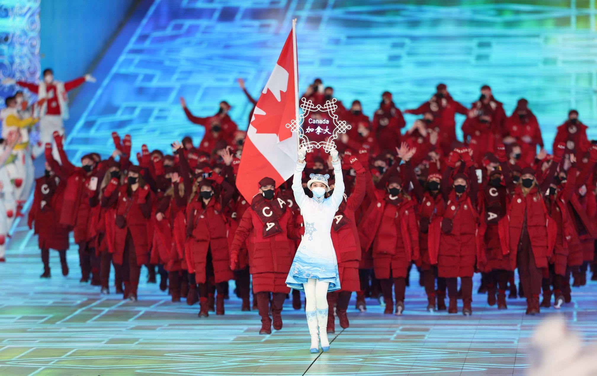 Slavnostní zahájení ZOH 2022 v Pekingu - slavnostní nástup: Kanada