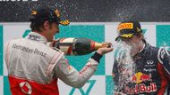 Stejně snadno jako v Melbourne uzmul Vettel vítězství i v Malajsii. Za ním se v Sepangu seřadili Jenson Button a Nick Heidfeld.