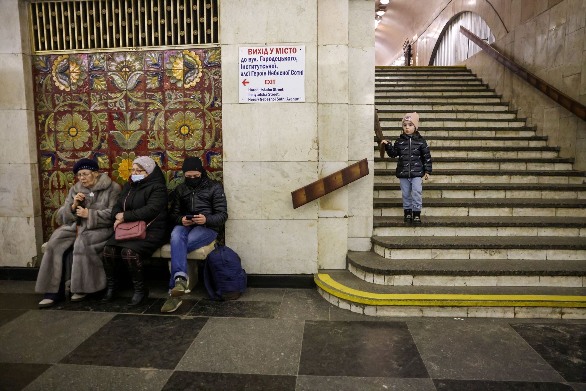 Kyjev Ukrajina metro ostřělování
