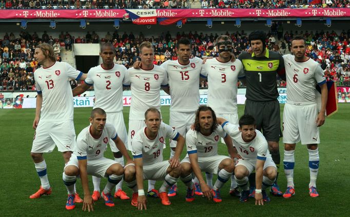 Nahoře zleva: J. Plašil, T. Gebre Selassie, D. Limberský, M. Baroš, M. Kadlec, P. Čech a T. Sivok. Dole zleva: J. Rezek, D. Kolář, P. Jiráček a V. Pilař.