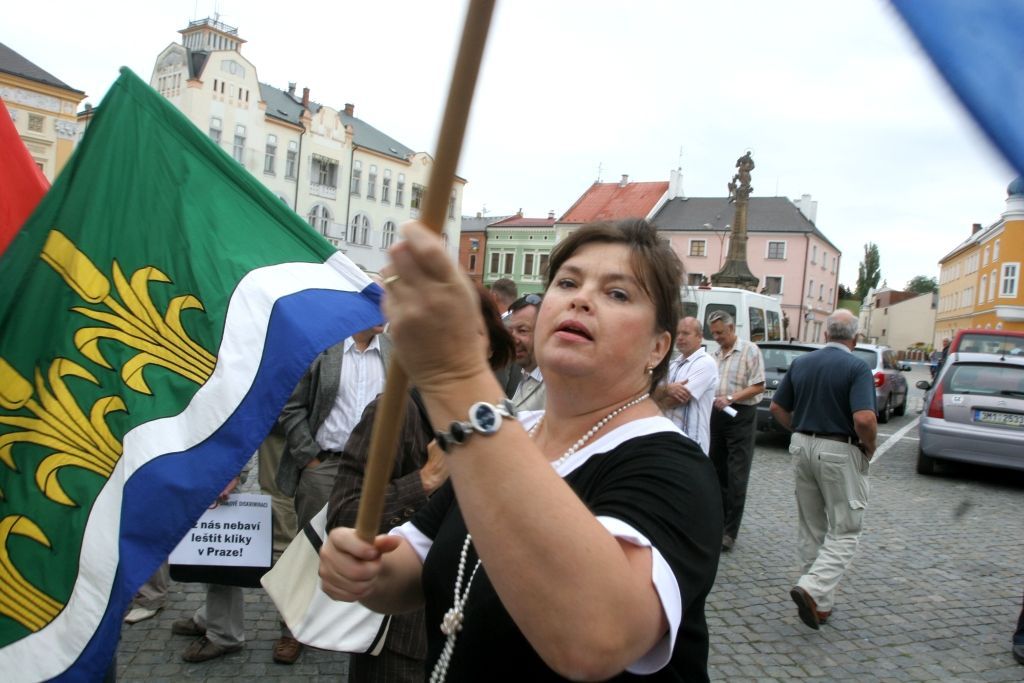Demonstrace starostů proti daňové diskriminaci