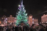 Ostrava: rozsvěcení vánočního stromu na centrálním náměstí.