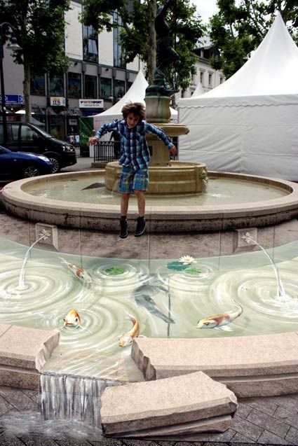 Foto: 3D iluze - Manfred Stader /// Extension of the fountain in Limburg /// Zákaz použití ve článcích!!! ///