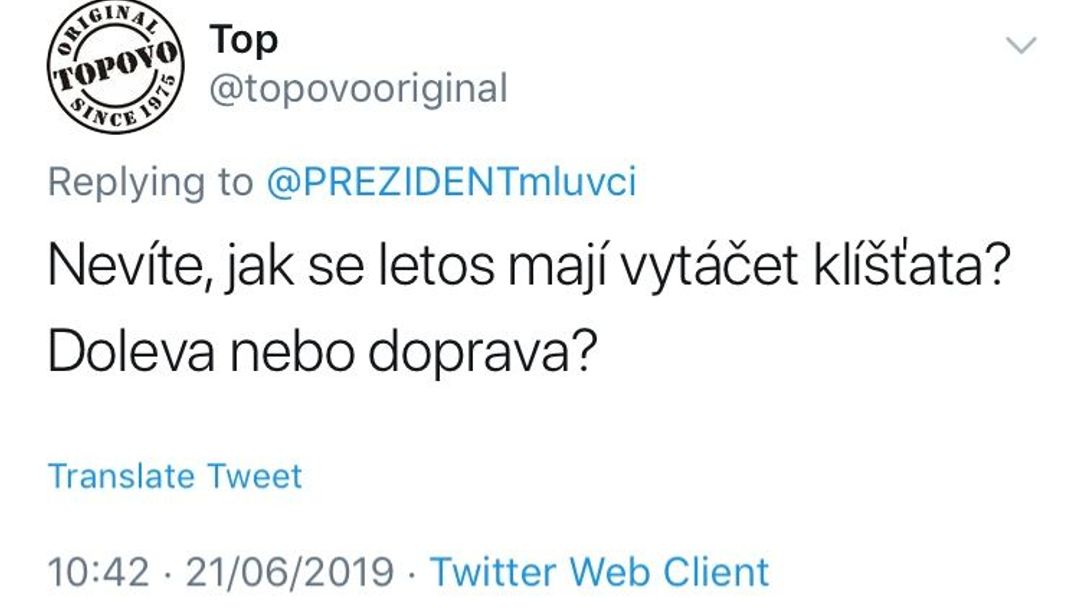 Twitter - Jiří Ovčáček komentáře