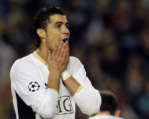 Cristiano Ronaldo v dresu Manchester United v roce 2008
