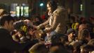 People attend the official launch of the 2012 Beaujolais Nouveau wine in the center of Lyon early November 15, 2012. REUTERS/Robert Pratta (FRANCE - Tags: SOCIETY) Published: Lis. 15, 2012, 2:10 dop.