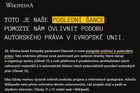 Česká Wikipedie se na protest odmlčela. Svobodný internet je v ohrožení, říká Dostál