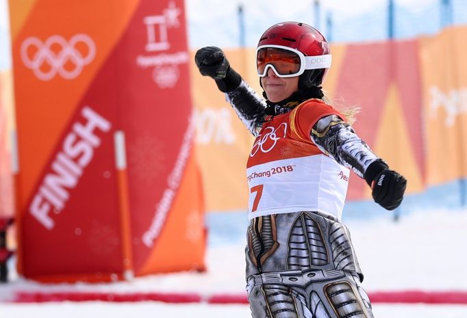 Ester Ledecká slaví zlato z paralelního obřího slalomu na ZOH 2018