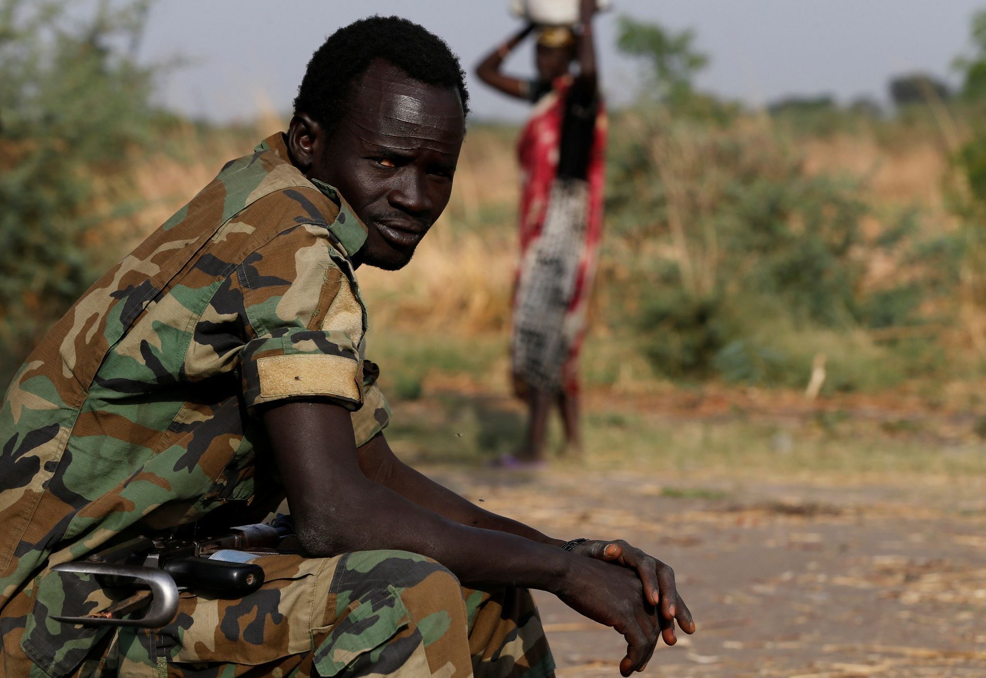 Jižní Súdán, voják, únor 2017