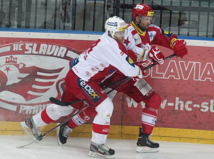 Slavia vs. Třinec, utkání hokejové extraligy