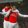 Premier League: Arsenal - QPR, gól, radost, Alexis Sánchez, Olivier Giroud