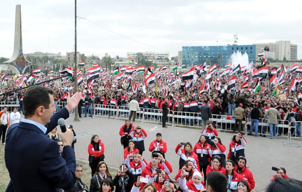 Asad nečekaně promluvil ke svým příznivcům v Damašku