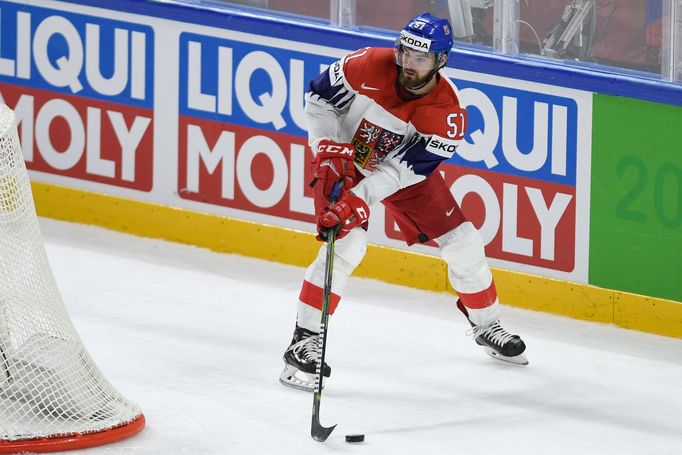 Útočník Roman Horák při utkání Česko - Bělorusko na hokejovém MS 2018 v Dánsku