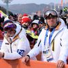 Vítězství Ester Ledecké v paralelním obřím slalomu na ZOH 2018 - rodiče Janek Ledecký a Zuzana Ledecká